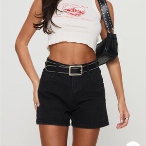 Princess Polly Black Jean Shorts - NWT